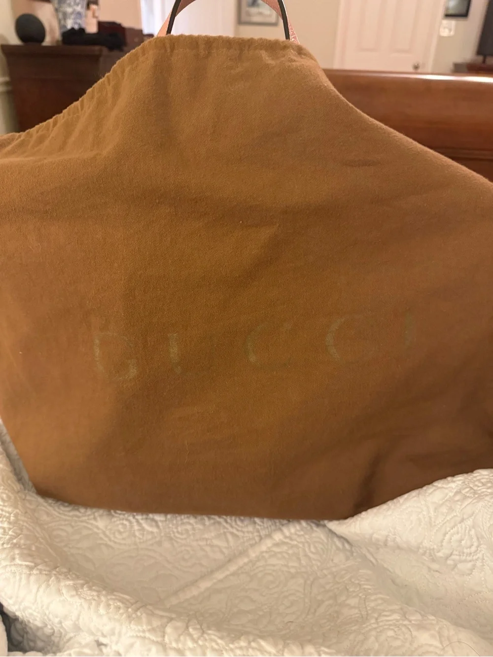 Gucci Bree GG Canvas Tote with Pink Leather Trim